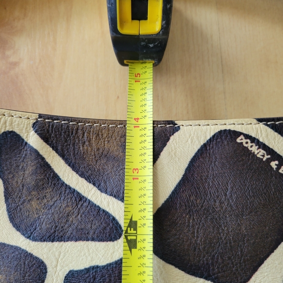 Dooney & Bourke Brown and Cream Giraffe Patterned Bag - Picture 6 of 10